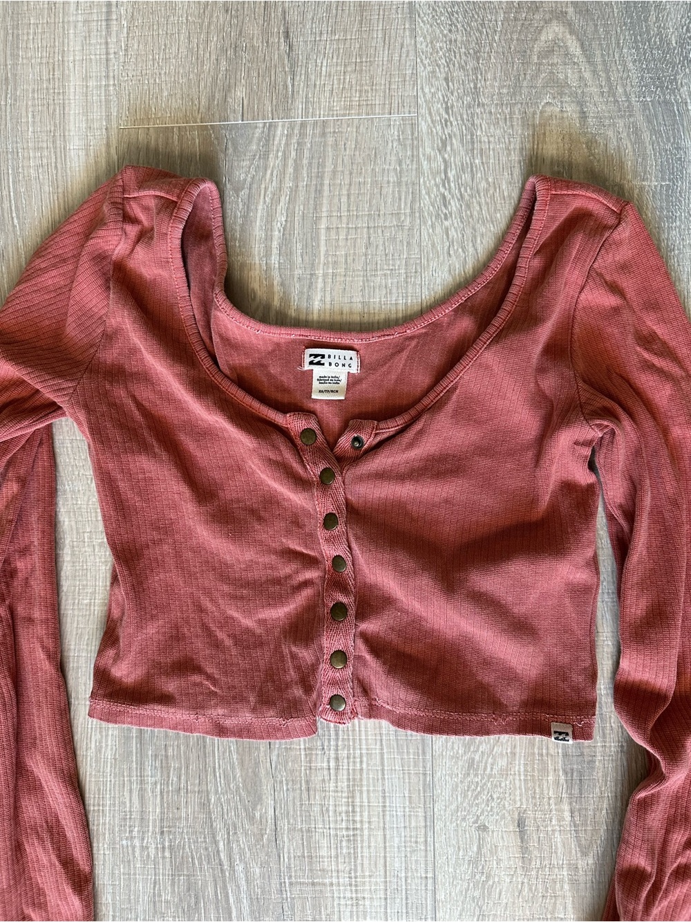 Billabong Women's Button-Front Crop Top